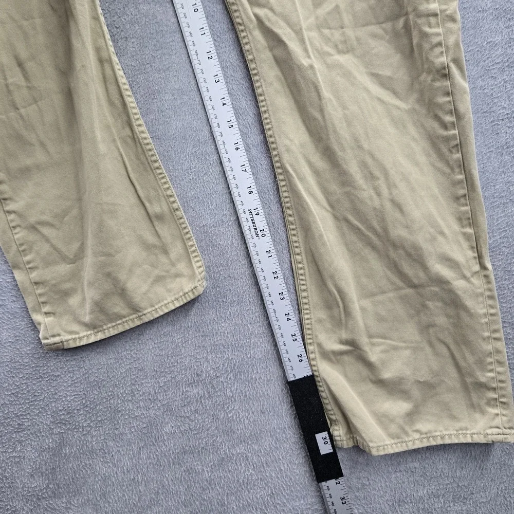 Polo Ralph Lauren Men Pants‎ 34/32 Beige Embroidered Khakis Twill Button Zipper